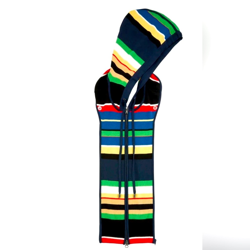 NWT VERONICA BEARD Sorrel Striped Hoodie Dickey Red Navy Black